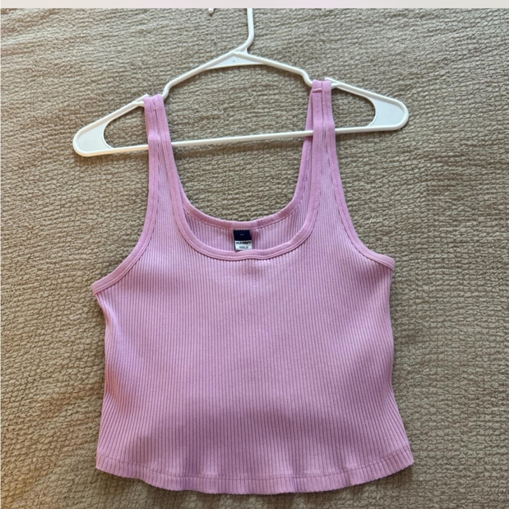 Old Navy Light Pink Ribbed Tank Top